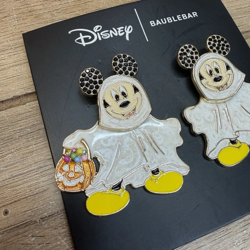 BaubleBar Disney MICKEY MOUSE Halloween Earrings Ghost Costume Trick Or Treat